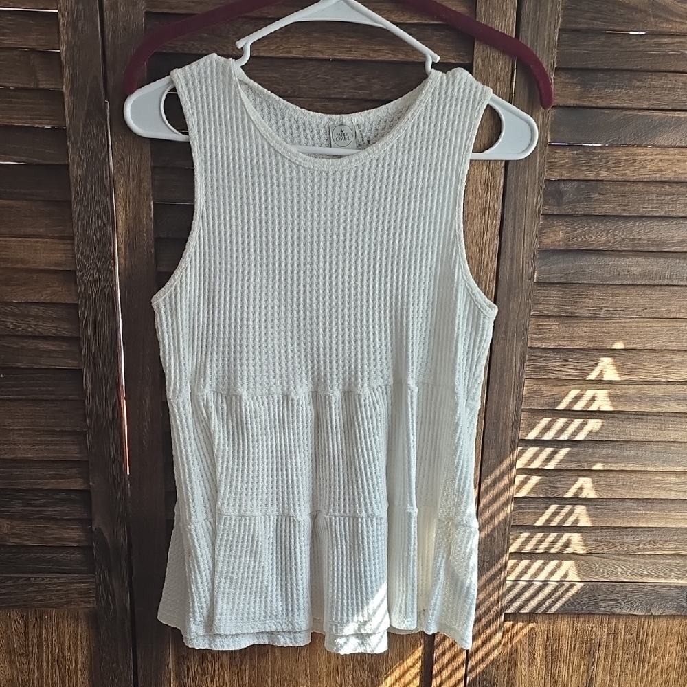 Paper Crane Ivory Sleeveless Tank Top